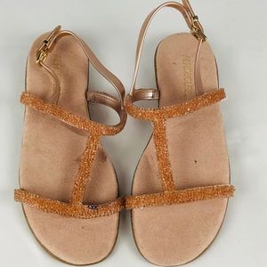 Aerosoles Back Strap Sandals Rose Gold Pink Sz7